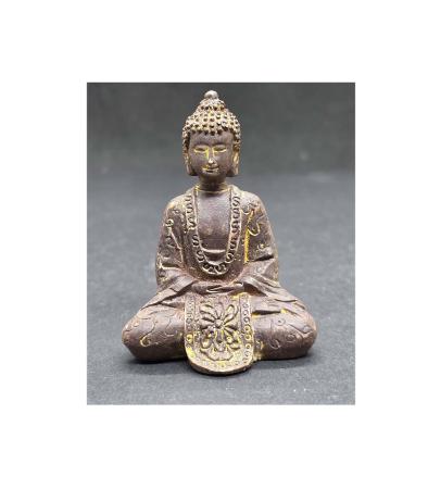 Grüßender Buddha in Felsoptik mit Geschenktütchen